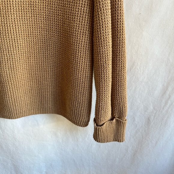 French Connection tan/camel boatneck sweater, size M - Picture 3 of 6